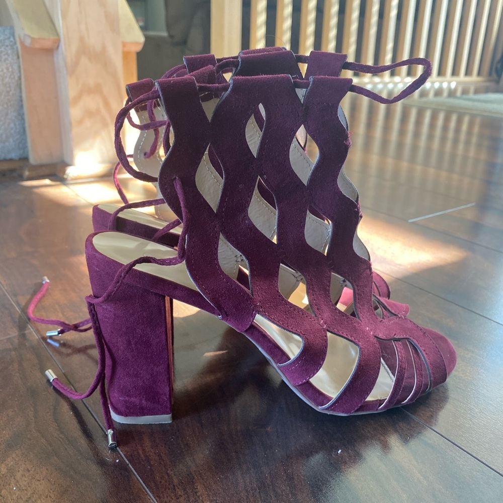 Purple Strappies Heel - Picture 2 of 3